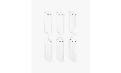 Everyday Cushioned Training Crew Socks (6 Pairs) "White / Black" SX7666 100