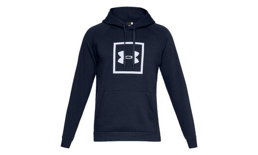 Rival Fleece Box Logo Hoodie "Academy / White" 1329745 408