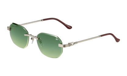 Hustler Rimless Drill Mount 24KT "White Gold / Green / Yellow" DMHU2 0052 42A6