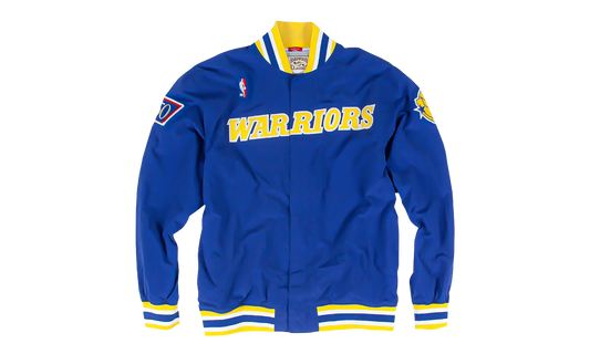 NBA Authentic Away Warm-Up Jacket "1996-97 Golden State Warriors - Blue / Yellow" 6056S310D96GSW