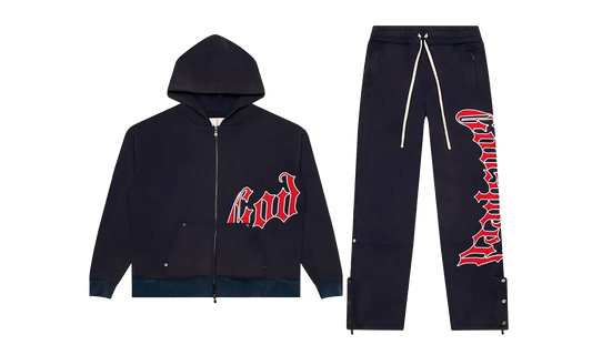 OG Logo Sweatsuit V2 "Navy Red" GS161