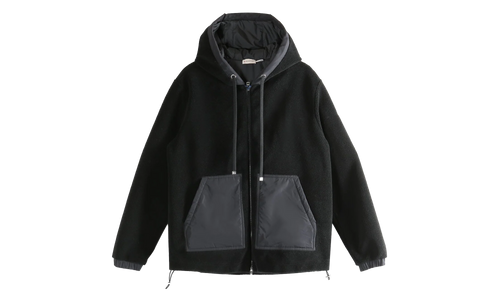Zip Up Cardigan "Black" MON55