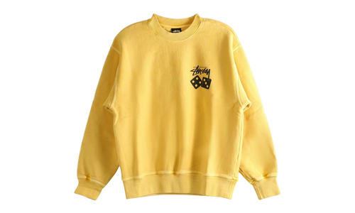 Dice Pig Dyed Crew Sweatshirt "YELLOW" 1915077 YELO