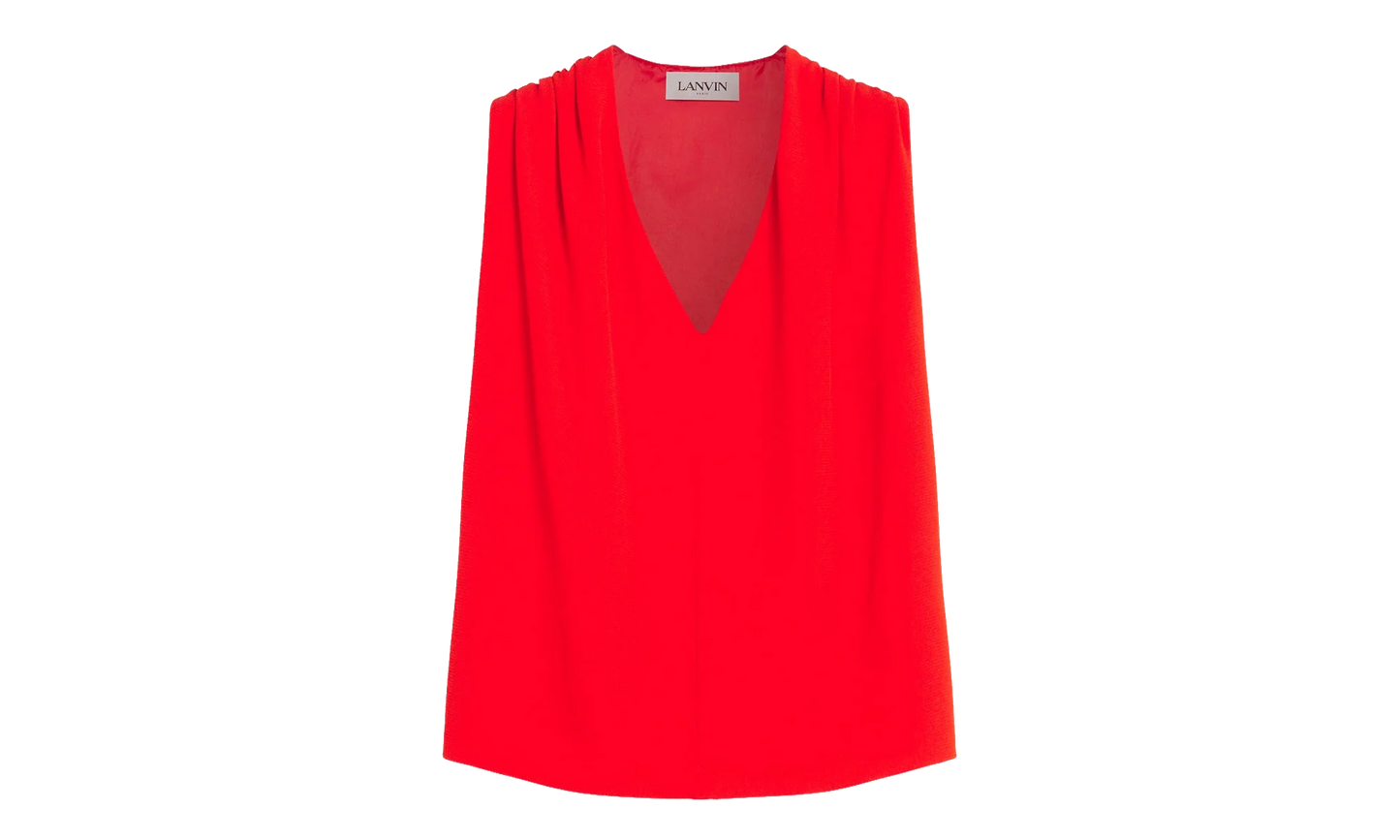 SILK SLEEVELESS BLOUSE "Red" RW TO0106 5609 P23 37