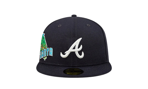 Atlanta Braves Stateview 59FIFTY Fitted Cap "Navy" 60296534