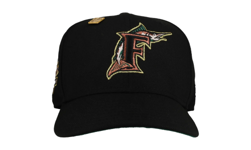 59FIFTY Florida Marlins 10th Anniversary Fitted Hat "Black / Gold / Green" NE113
