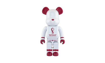 Bearbrick FIFA World Cup Qatar 2022 "White Chrome - 1000%" MEDI3039