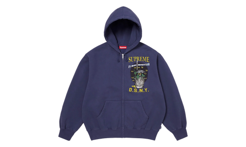DSNY Zip Up Hooded Sweatshirt "SS26 - Washed Navy" SU27112