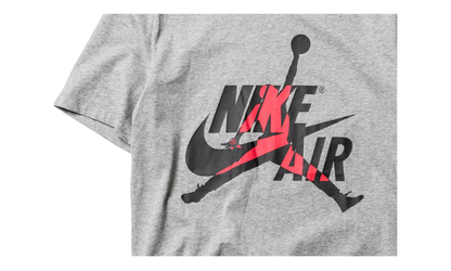Air Jordan Jumpman Mashup Classics Short Sleeve Tee "Grey / Black / Red" BV5905 091