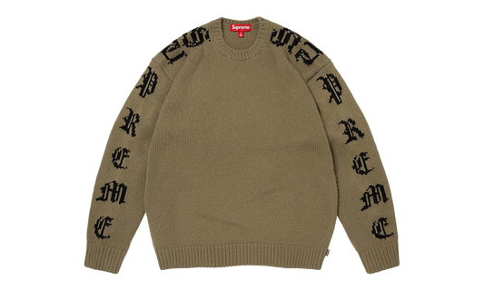 Old English Sleeves Sweater "SS26 - Olive" SU27137