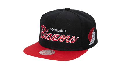 NBA Hardwood Classics Script 2.0 Snapback Cap "Portland Trail Blazers - Black" HHSS3282 PTBYYPPPBLCK