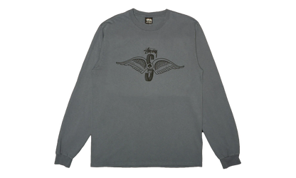 Skull Wings Pigment Dyed Long-Sleeve "Navy" STUS368