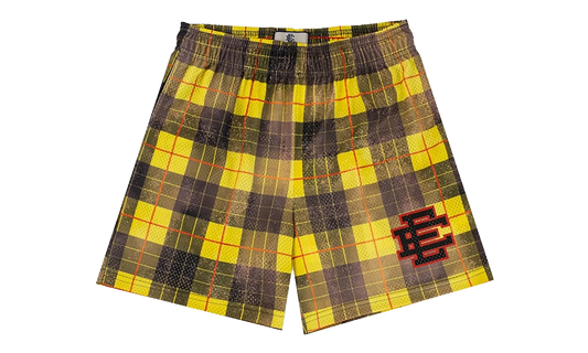 EE BASIC SHORT "SS24 - Yellow/Black Plaid" EE697