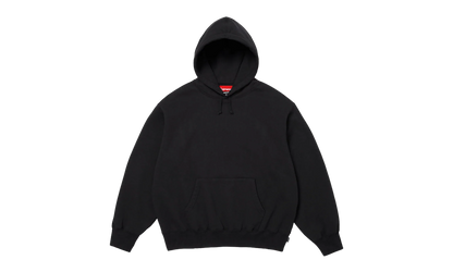 Satin Appliqué Hooded Sweatshirt "SS26 - Black" SU27499