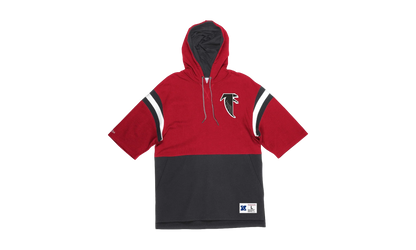 NFL Training Room Short Sleeve Hoodie "Atlanta Falcons - Red / Black" HDSSMI19013 AFARDBK