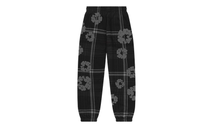 Plaid Cotton Wreath Sweatpants "Black" DT384