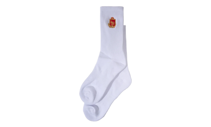 Embroidered Chevron Crest Socks "White" PS25S0011170053