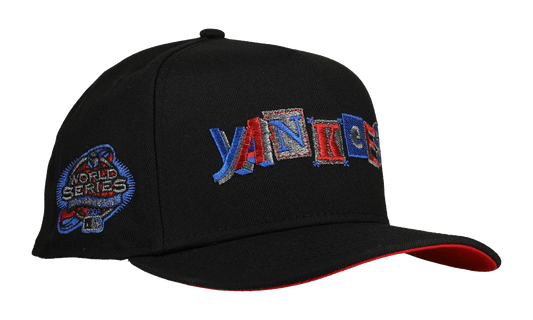 9FIFTY New York Yankees 2003 World Series A Frame Snapback Hat "Black / Metallic" NE268