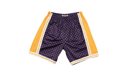 NBA Checked Swingman Shorts "Los Angeles Lakers - Purple" BA3A4I LAL L N0B