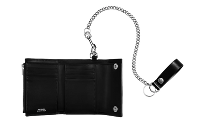 Leather Chain Wallet "SS25 - Black" SU27206
