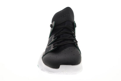 Pro Vision D96946 Mens Black Canvas Mid Top Athletic Gym Basketball Shoes