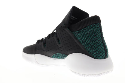 Pro Vision D96946 Mens Black Canvas Mid Top Athletic Gym Basketball Shoes