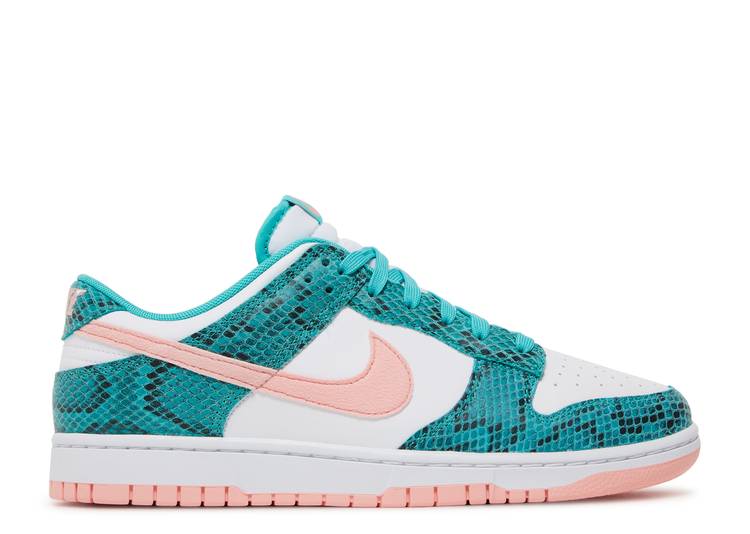 Dunk Low Snakeskin Washed Teal Bleached Coral