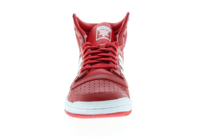 Top Ten HI EF2518 Mens Red Leather High Top Lifestyle Sneakers Shoes