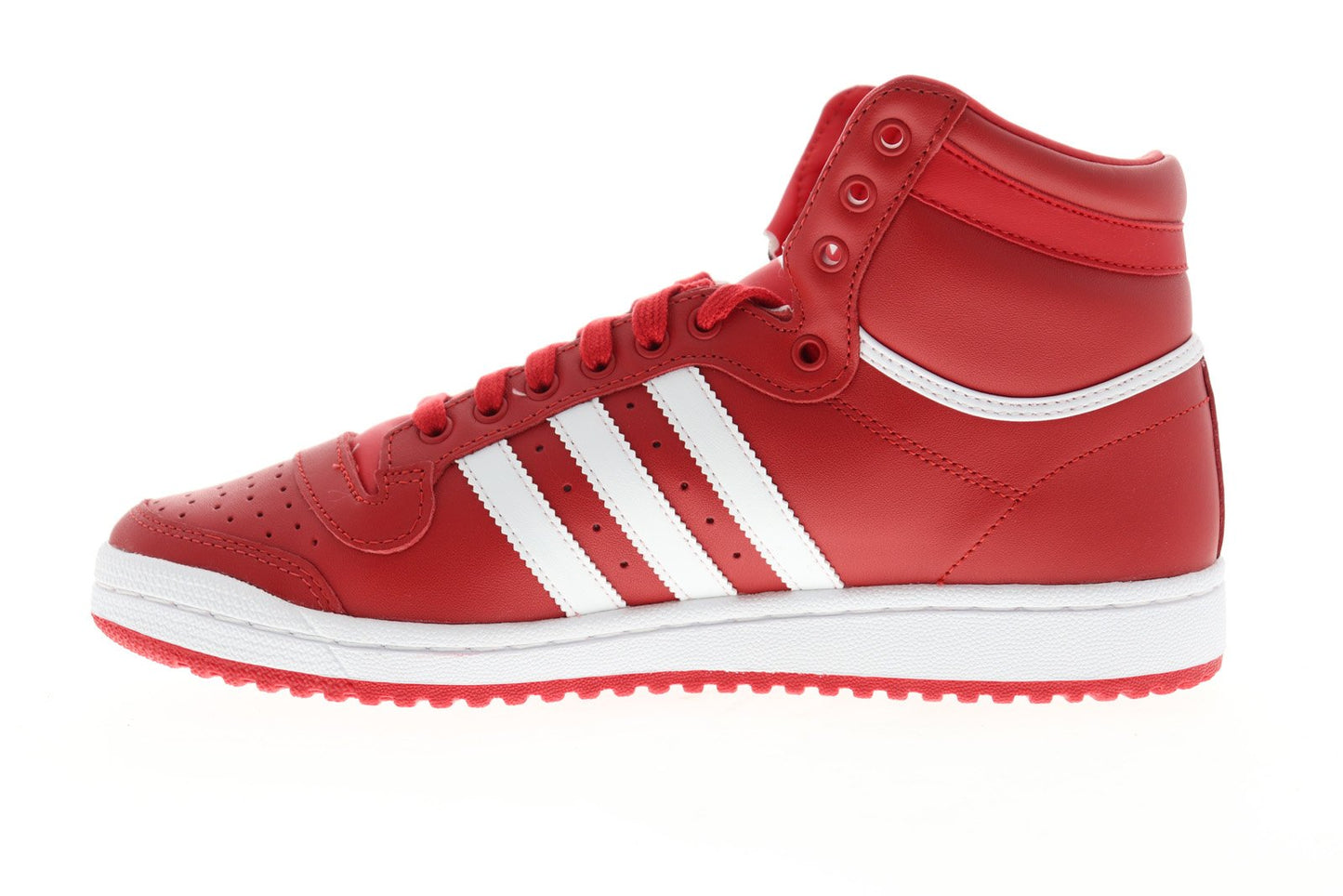 Top Ten HI EF2518 Mens Red Leather High Top Lifestyle Sneakers Shoes