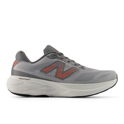 Men's Fresh Foam X 880v15 in Slate Grey with Reflection and Urgent Red