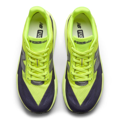 Men's FuelCell Rebel v5 in Alkaline Green with Boysenberry and Dark Silver Metallic