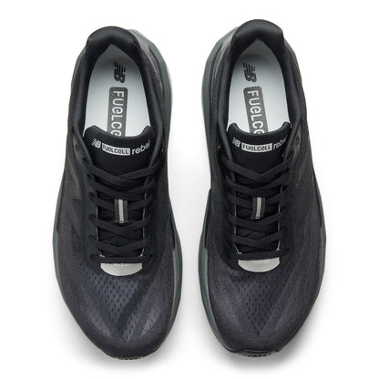 Men's FuelCell Rebel v5 in Black with Castlerock and Silver Metallic