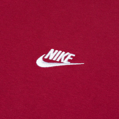 Sportswear Club Fleece Pullover Hoodie - Pomegranate/White