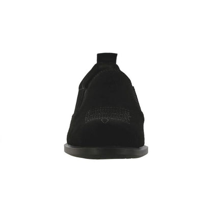 Women's Saddle Oxford Dress Shoe in Black Suede