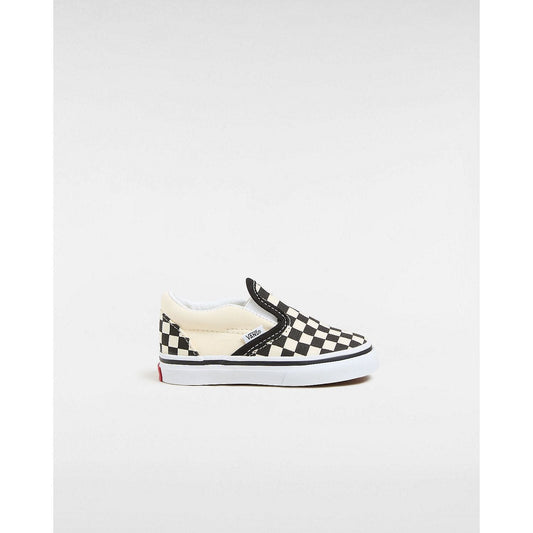 Toddler Classic Slip-On Checkerboard Shoe in Black Off White