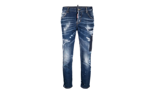 Dark Tiffany Spots Wash Cool Girl Cropped Jeans WMNS "Blue" S72LB0548S30342470