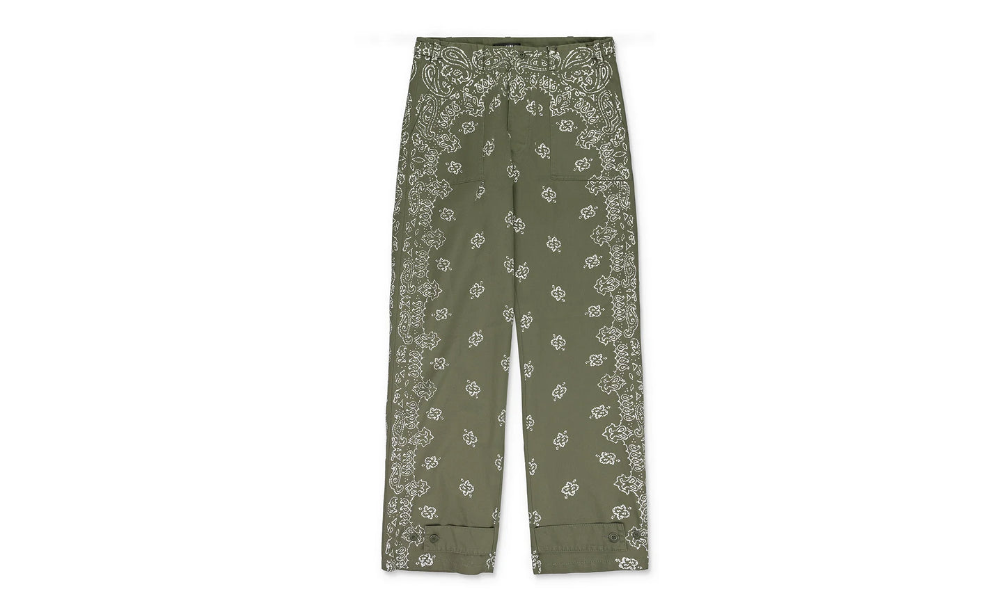 Bleached Bandana Field Cargo Pants "Green" PF22MPF052_Olive_Green