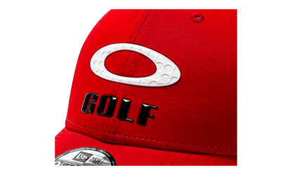 9FORTY OAKLEY x New Era Heather New Era Stripe Golf Snapback Hat "Red Line" 912145LDS 465