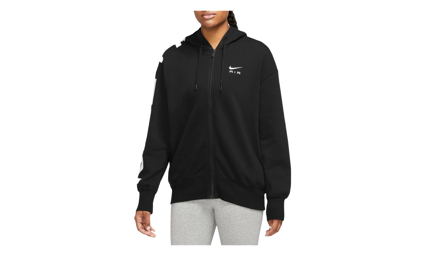 Sportswear Air Fleece Oversized Full-Zip Hoodie WMNS "Black / White" FB8047 010