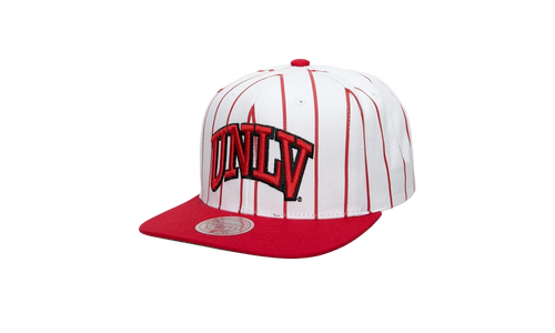NCAA Retro Pinstripe Snapback Cap "UNLV Rebels - White" HHSS3473 LVEYYPPPWHIT