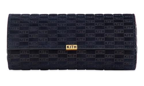 Kithmas Monogram Suede Leather 3-Watch Roll "Ink" KHMSL0039 432