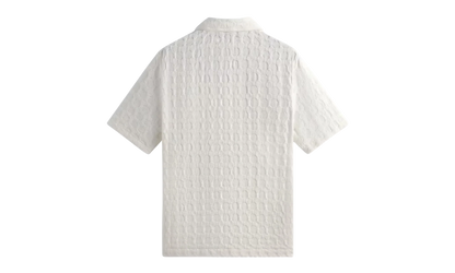 Honeycomb Dobby Boxy Collared Overshirt "White" KITH25