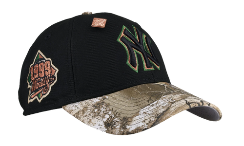 9TWENTY New York Yankees 1999 World Series Remastered Dad Hat "Black / Real Tree - Visor" NE320