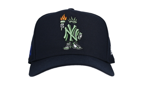 9FIFTY New York Yankees Statue Cartoon A Frame Snapback Hat "Black" NE337
