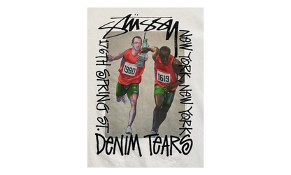 Stussy Pass The Baton Short Sleeve Tee Shirt "White" DT333