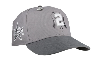 59FIFTY New York Yankees Derek Jeter Script Fitted Hat "Cool Grey" NE282