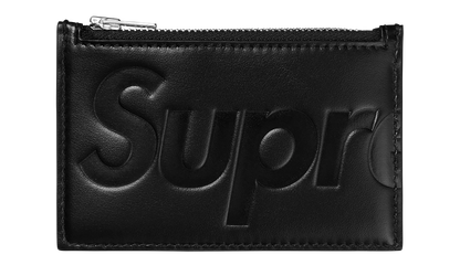 Leather Zip Card Holder "FW25 - Black" SU27093
