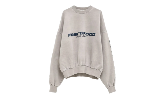 New York Heavy Fleece Cropped Sweatshirt "Smoke Grey" 192HO256891F