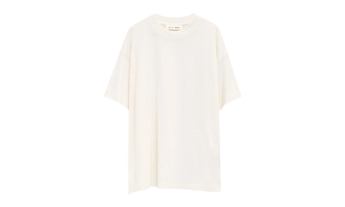 Embroidered Essential Tee "Ivory" 125HO254282F