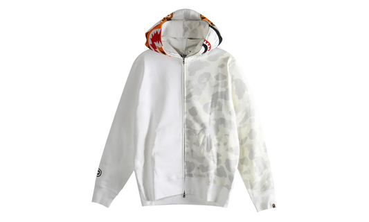 City Camo Tiger Shark Full Zip Hoodie "White" 1L80115009 WHT
